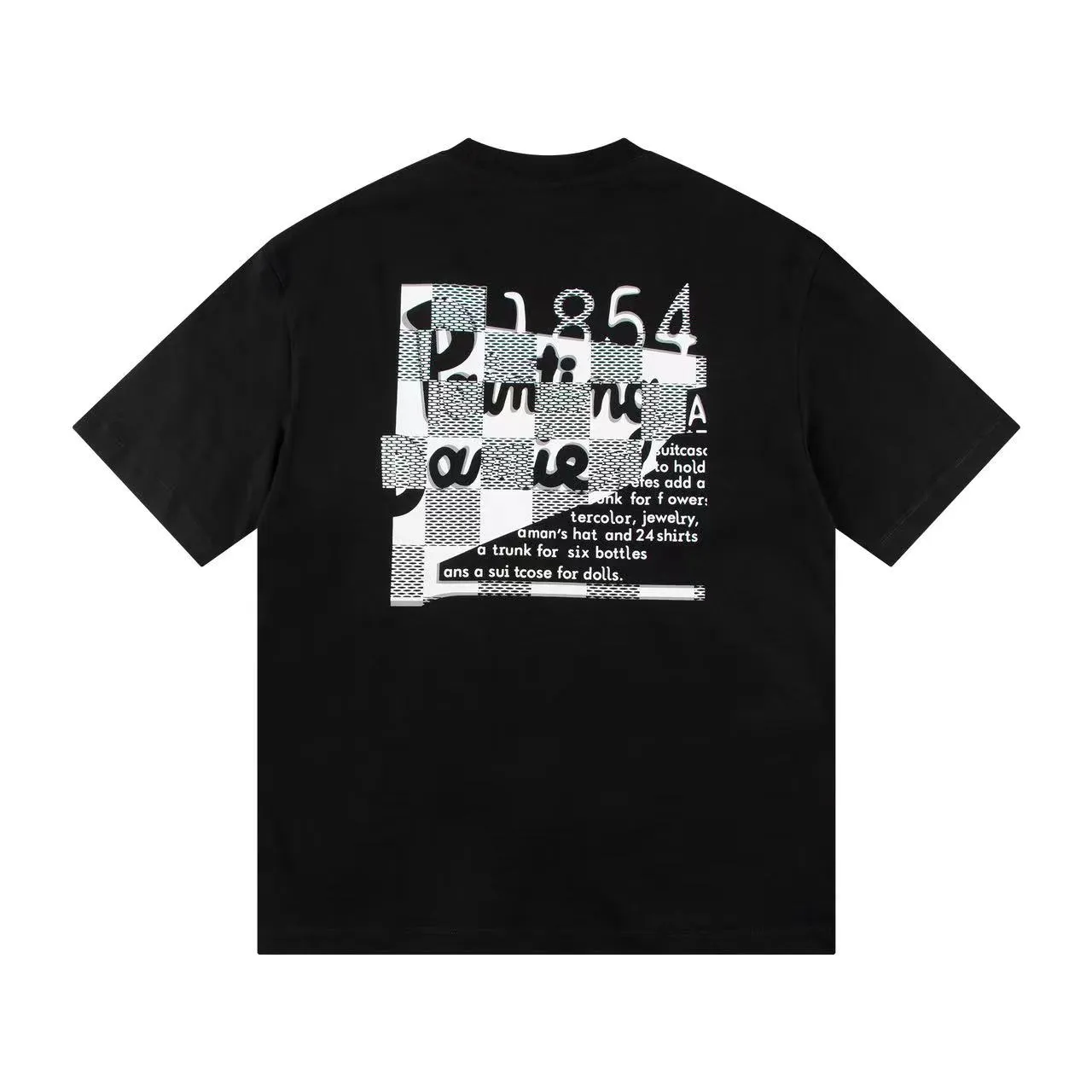 🅿️150 Style: 2026 new Louis Vuitton short-sleeved T-shirt Material: High version 300g double yarn combed cotton Size: S～XL Color: black white Style number: H022